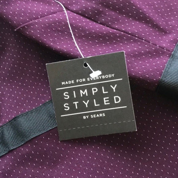 SIMPLY Styled Size S Burgundy and Black Sleeveless A-line Dress NWT - Picture 5 of 8